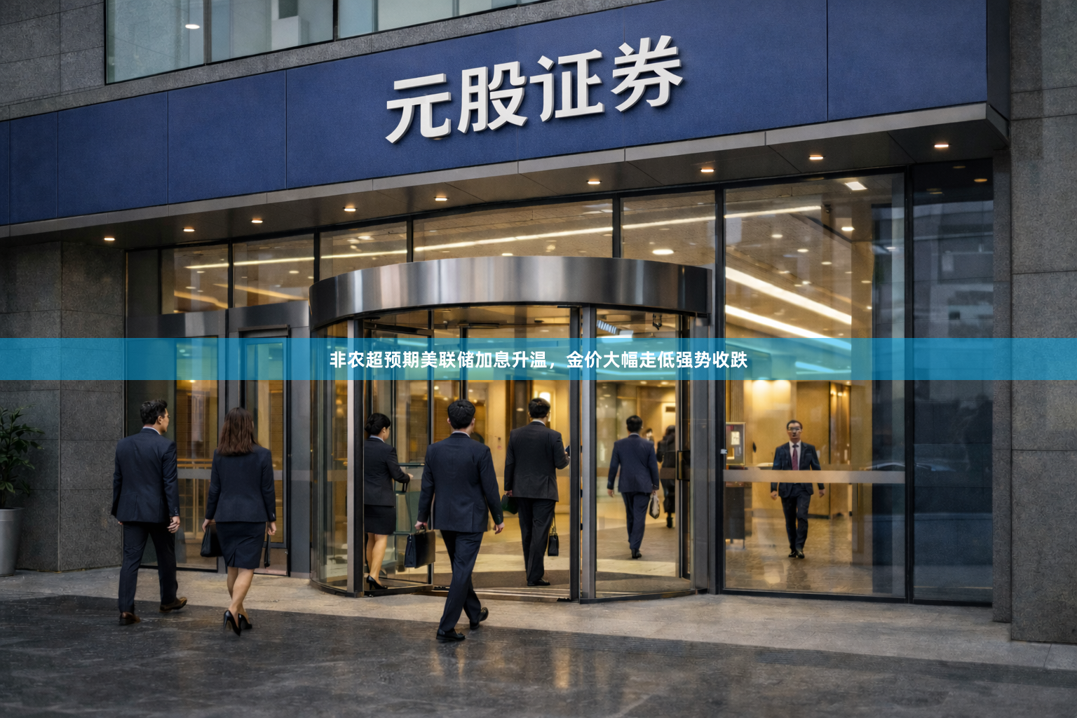 非农超预期美联储加息升温，金价大幅走低强势收跌